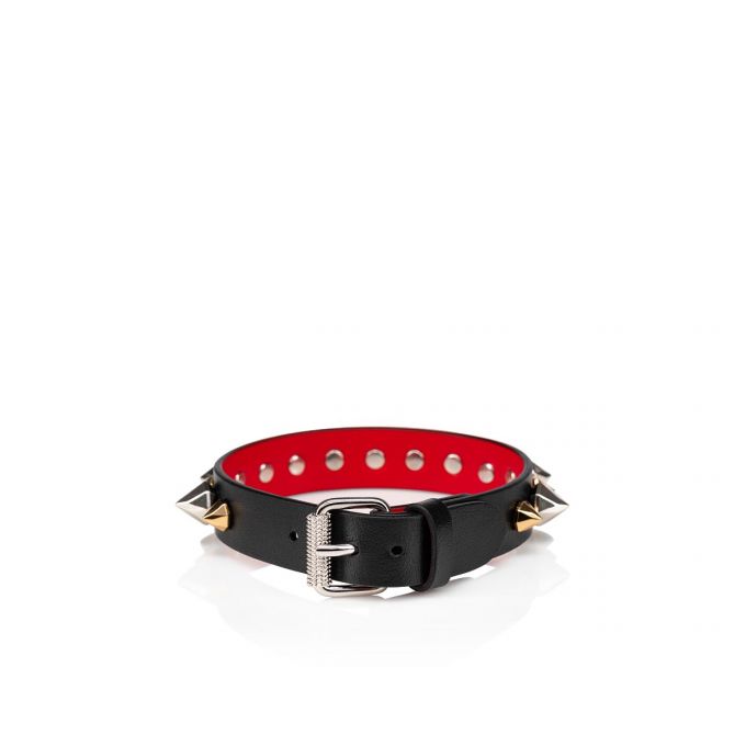 Christian Louboutin M Loubilink Bracelet Classic Læder Bracelets Bracelets Herre Sort Flerfarvede | DK-93066