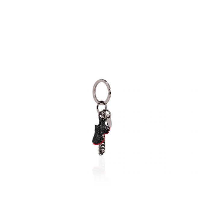 Christian Louboutin M Løbe Metallic Finish Keyrings Nøglering Dame Sort Rød | DK-34217