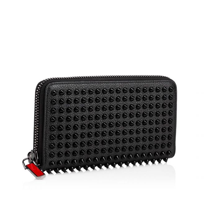 Christian Louboutin M Panettone Wal Classic Læder Wallets Pung Dame Sort | DK-68644