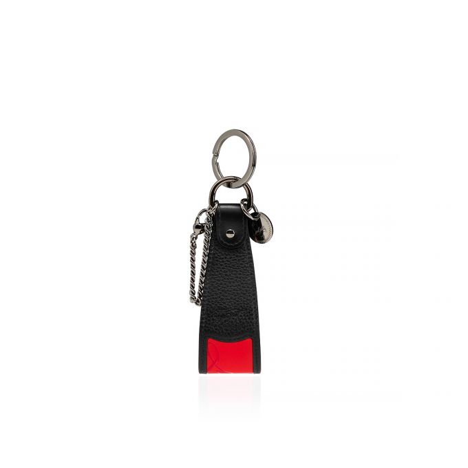 Christian Louboutin M Páskové Sneakers Sole Keyring Classic Læder Keyrings Nøglering Herre Rød Sort | DK-63170