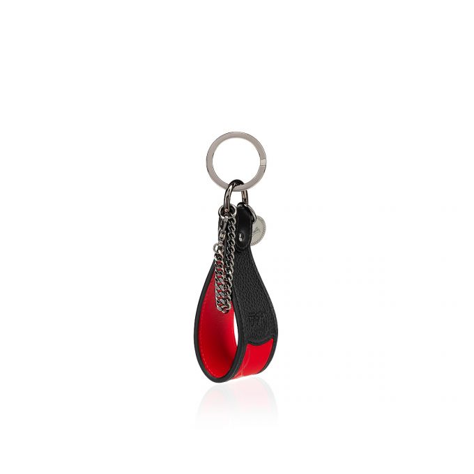 Christian Louboutin M Páskové Sneakers Sole Keyring Classic Læder Keyrings Nøglering Herre Rød Sort | DK-63170