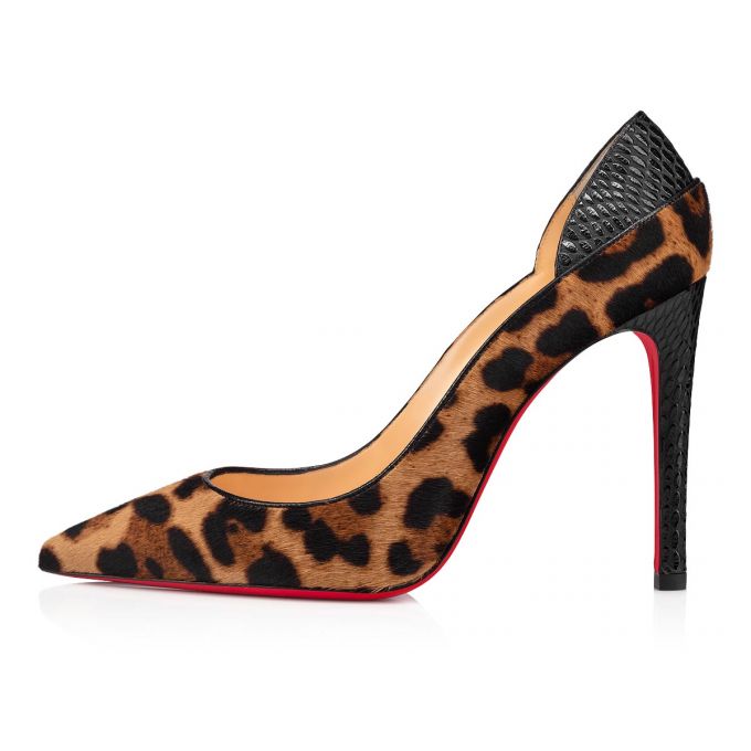 Christian Louboutin Maastricht 100 Exotic Læder Pumps Pumps Dame Brune Sort | DK-83231