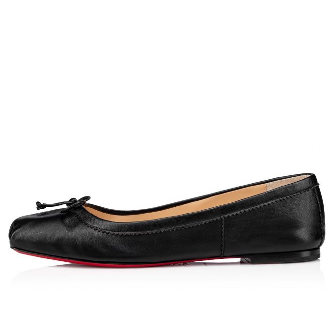 Christian Louboutin Mamadrague Nappa Flats Flats Dame Sort | DK-97522