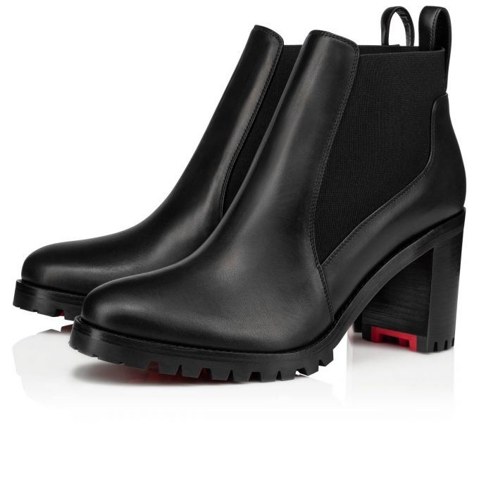 Christian Louboutin Marchacroche 070 70 Calf Boots Støvler Dame Sort | DK-07572