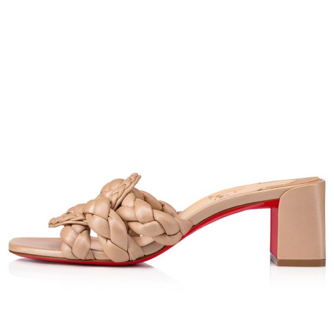 Christian Louboutin Marmela 55 Nappa Mules Mules Dame Beige | DK-19551