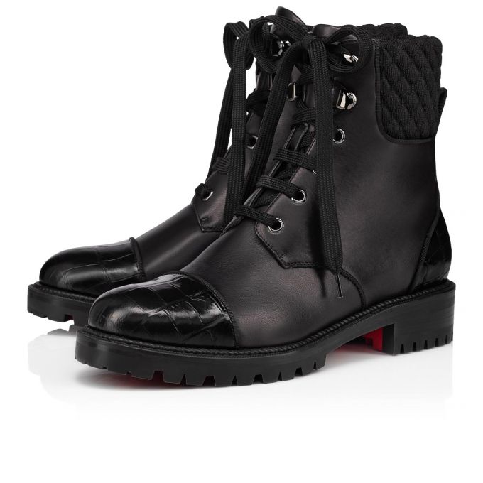 Christian Louboutin Mayr Boot Calf Boots Støvler Dame Sort | DK-14688