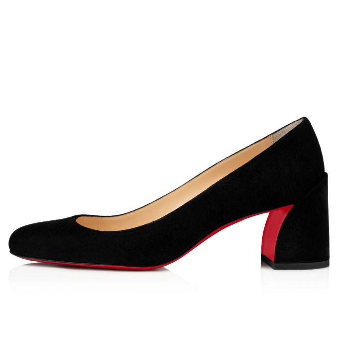 Christian Louboutin Miss Sab 055 55 Veau Velours Pumps Pumps Dame Sort | DK-38297