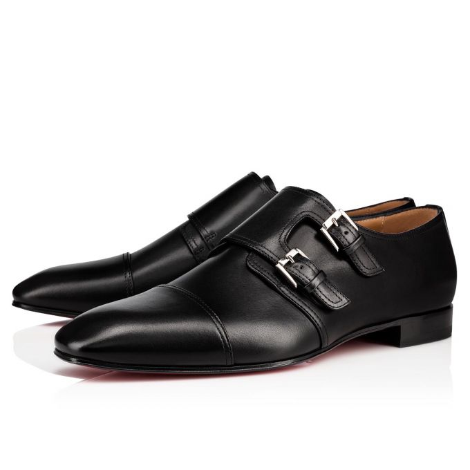 Christian Louboutin Mortimer 000 Calf Monk Straps Monk Straps Herre Sort | DK-07292