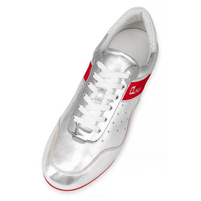 Christian Louboutin My K Low Nappa Sneakers Sneakers Dame Sølv | DK-11031