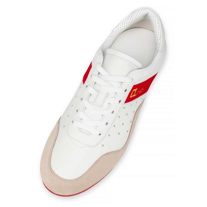 Christian Louboutin My K Low Ruskind Sneakers Sneakers Dame Hvide | DK-01508