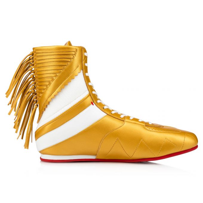 Christian Louboutin My K.O. Calf Sneakers Sneakers Herre Guld | DK-36105