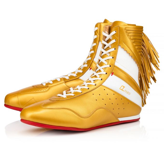 Christian Louboutin My K.O. Calf Sneakers Sneakers Herre Guld | DK-36105