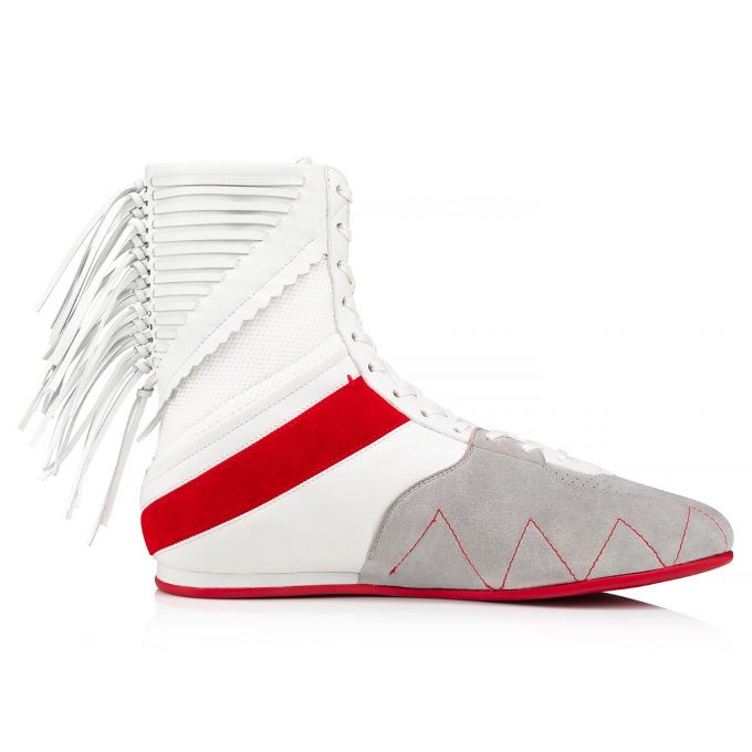 Christian Louboutin My K.O. Version Calf Sneakers Sneakers Herre Hvide | DK-56871