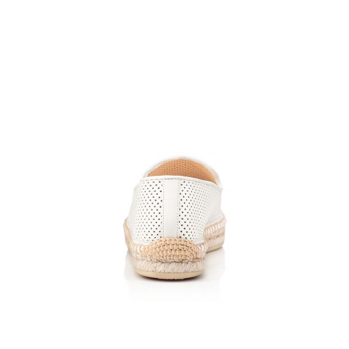 Christian Louboutin Nanou Orlato Nappa Espadrilles Espadrilles Dame Hvide | DK-57250