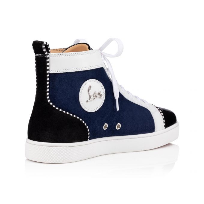 Christian Louboutin Navy Louis 000 Version Veau Velours Sneakers Sneakers Herre Flerfarvede | DK-20574