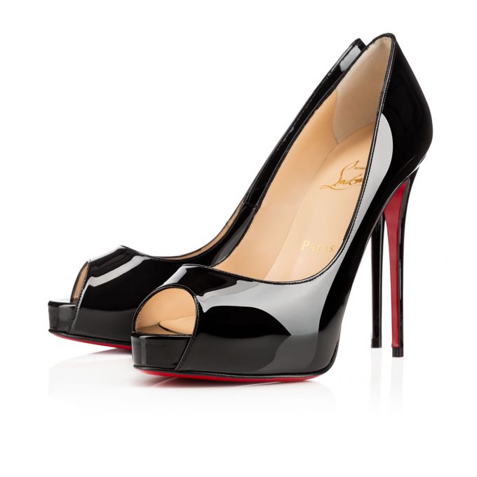 Christian Louboutin New Very Prive 120 120 Lak Platforms Platforms Dame Sort | DK-71685