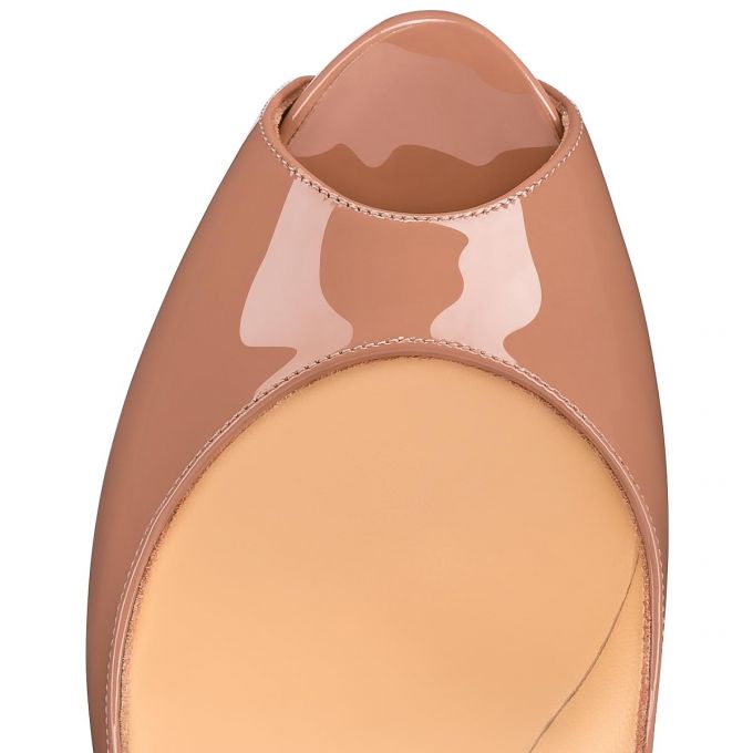 Christian Louboutin New Very Prive 120 120 Lak Platforms Platforms Dame Beige | DK-95348