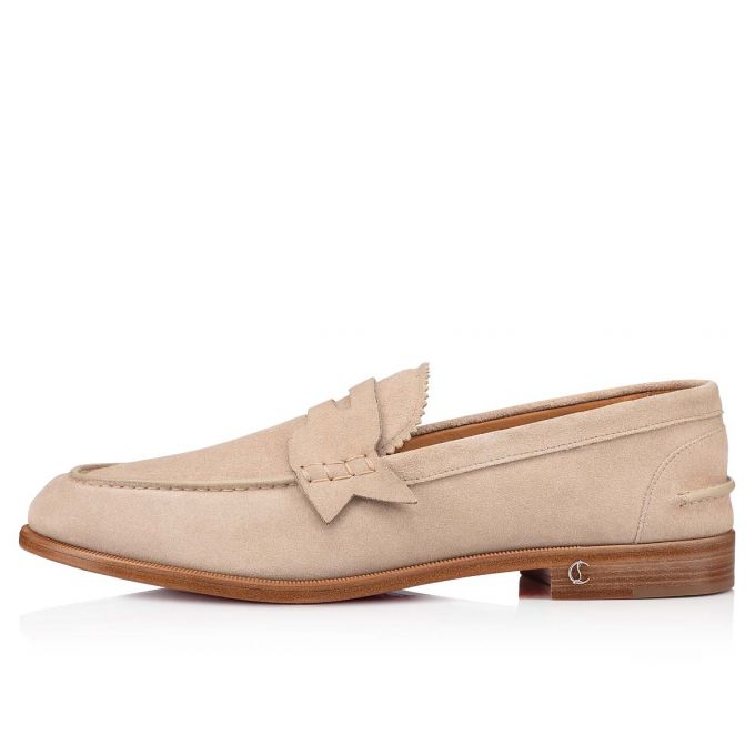 Christian Louboutin No Penny Calf Loafer Loafers Herre Grå | DK-07771