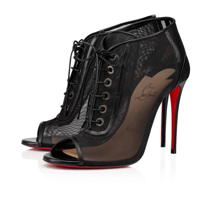 Christian Louboutin Open Ondessa 100 Blonder Boots Støvler Dame Sort | DK-16472