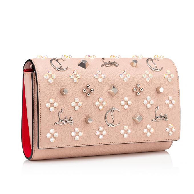 Christian Louboutin Paloma Clutch Classic Læder Cross Body Bags Cross Body Bags Dame Lyserød Guld Hvide | DK-02648