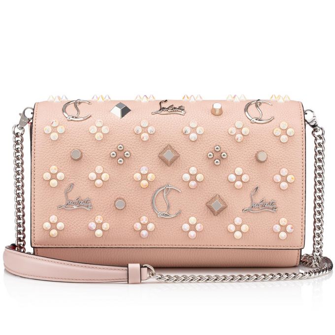 Christian Louboutin Paloma Clutch Classic Læder Cross Body Bags Cross Body Bags Dame Lyserød Guld Hvide | DK-02648