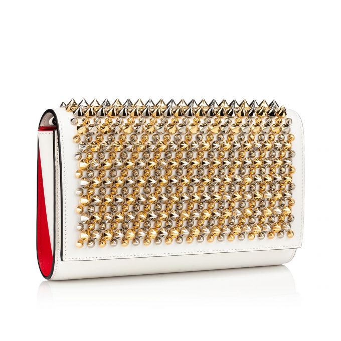 Christian Louboutin Paloma Clutch Classic Læder Cross Body Bags Cross Body Bags Dame Hvide Flerfarvede | DK-33311