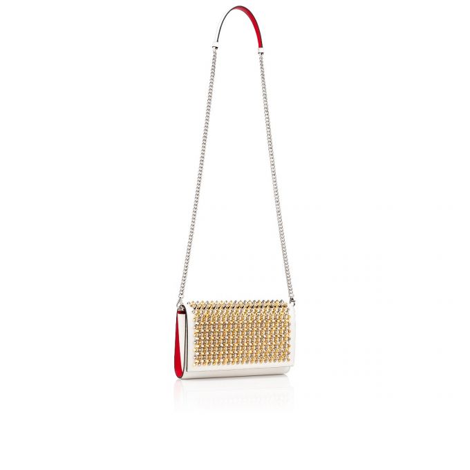 Christian Louboutin Paloma Clutch Classic Læder Cross Body Bags Cross Body Bags Dame Hvide Flerfarvede | DK-33311