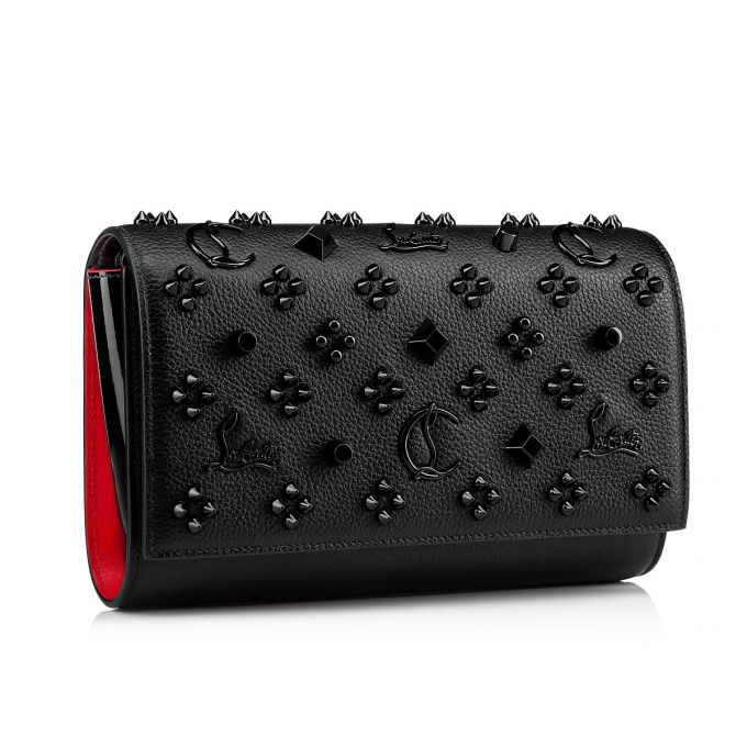 Christian Louboutin Paloma Clutch Classic Læder Pouches Pouches Dame Sort | DK-56904