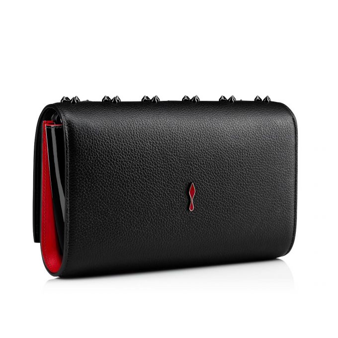 Christian Louboutin Paloma Clutch Classic Læder Pouches Pouches Dame Sort | DK-56904