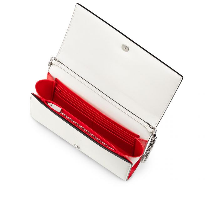 Christian Louboutin Paloma Clutch Classic Læder Pouches Pouches Dame Hvide Flerfarvede | DK-57699