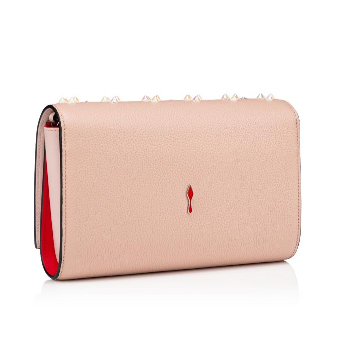 Christian Louboutin Paloma Clutch Classic Læder Pouches Pouches Dame Lyserød Guld Hvide | DK-92981