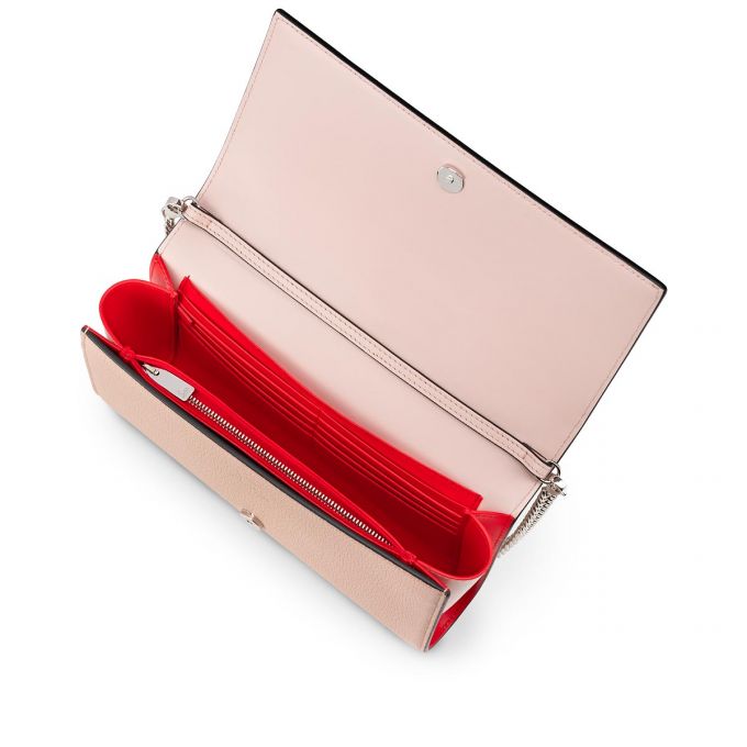 Christian Louboutin Paloma Clutch Classic Læder Pouches Pouches Dame Lyserød Guld Hvide | DK-92981