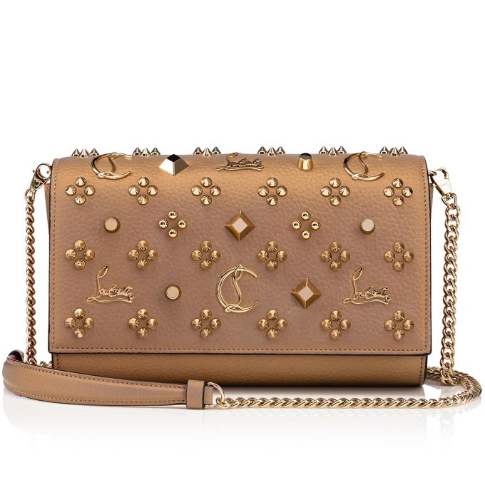 Christian Louboutin Paloma Clutch Creative Fabric Evening Bags Evening Bags Dame Beige | DK-00436