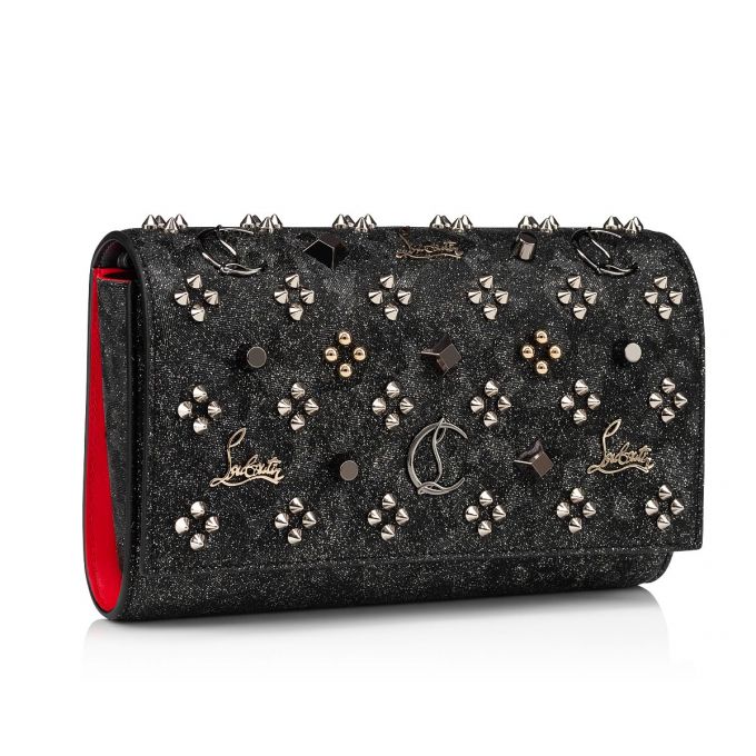 Christian Louboutin Paloma Clutch Creative Læder Pouches Pouches Dame Sort Flerfarvede | DK-00602