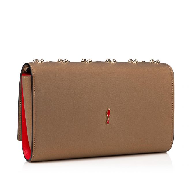 Christian Louboutin Paloma Clutch Creative Fabric Pouches Pouches Dame Beige | DK-03173