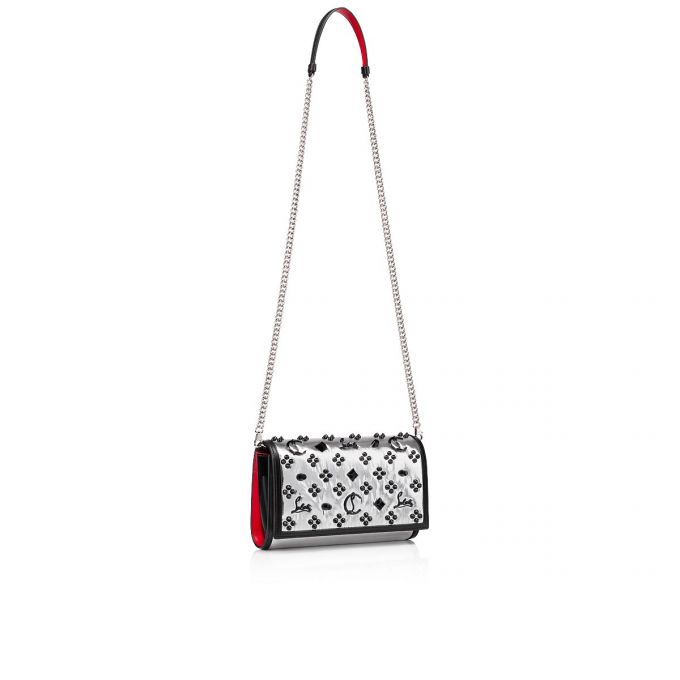 Christian Louboutin Paloma Clutch Creative Fabric Pouches Pouches Dame Sølv Sort | DK-07852