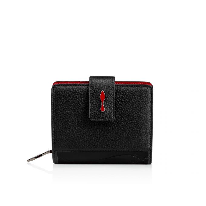 Christian Louboutin Paloma Mini Wll Classic Læder Wallets Pung Dame Sort | DK-91063