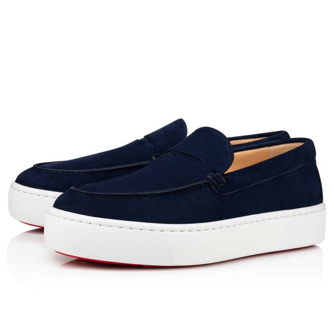 Christian Louboutin Paqueboat Calf Båd Shoes Sejlersko Herre Blå | DK-09665