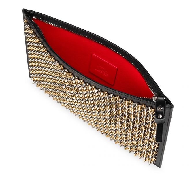 Christian Louboutin Pifpouch Classic Læder Pouches Pouches Herre Sort Flerfarvede | DK-38573