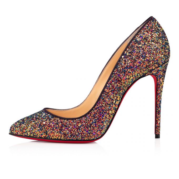 Christian Louboutin Pigalle Follies 100 Glitter Pumps Pumps Dame Flerfarvede | DK-16889