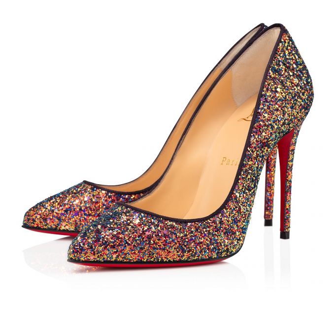 Christian Louboutin Pigalle Follies 100 Glitter Pumps Pumps Dame Flerfarvede | DK-16889