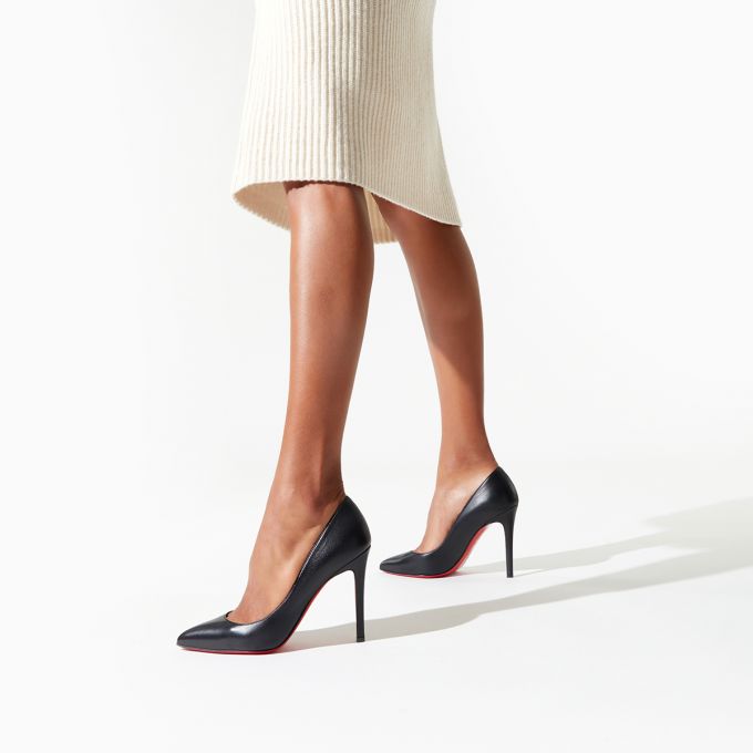 Christian Louboutin Pigalle Nappa Shiny 100 Lambskin Pumps Pumps Dame Sort | DK-81914