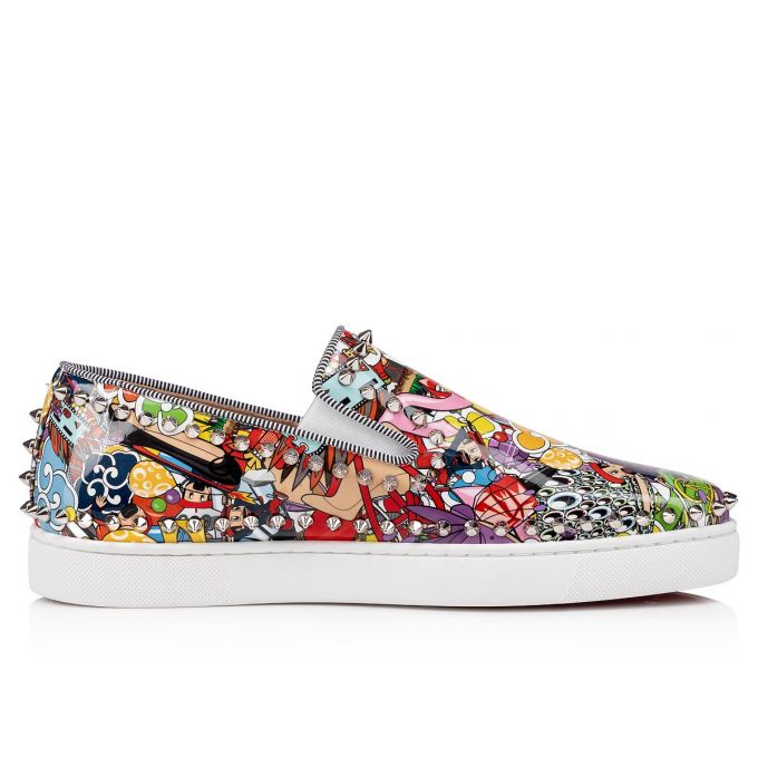 Christian Louboutin Pik Båd Creative Læder Sneakers Sneakers Herre Flerfarvede Sølv | DK-38828