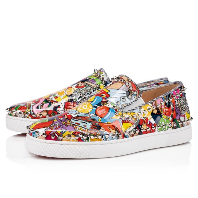 Christian Louboutin Pik Båd Creative Læder Sneakers Sneakers Herre Flerfarvede Sølv | DK-38828