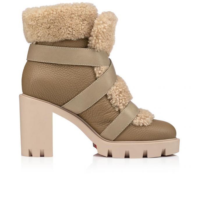 Christian Louboutin Pole Chic 70 Calf Boots Støvler Dame Beige | DK-41610