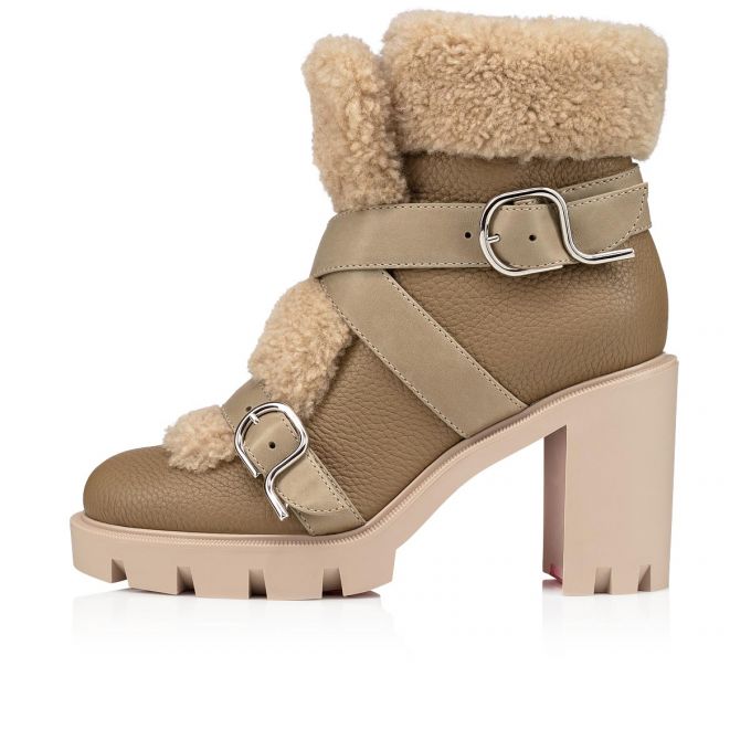 Christian Louboutin Pole Chic 70 Calf Boots Støvler Dame Beige | DK-41610