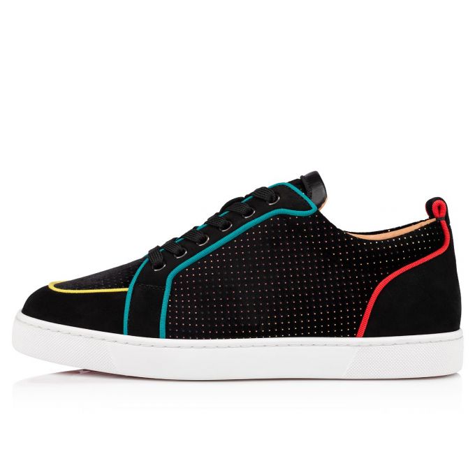 Christian Louboutin Rantulow Orlato Velvet Sneakers Sneakers Herre Sort Flerfarvede | DK-58272