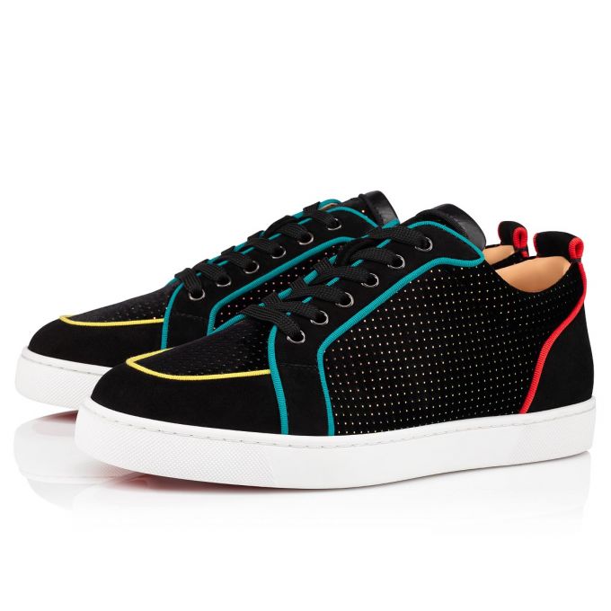 Christian Louboutin Rantulow Orlato Velvet Sneakers Sneakers Herre Sort Flerfarvede | DK-58272