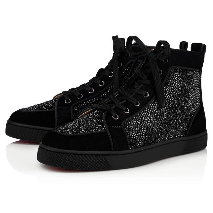 Christian Louboutin Rantus Strass 000 Strass Sneakers Sneakers Herre Sort | DK-95354