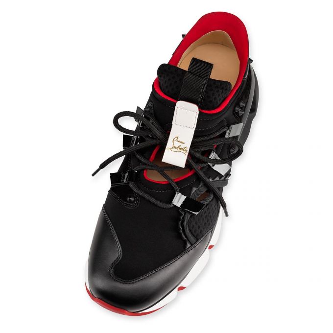 Christian Louboutin Red-runner 000 Neopren Sneakers Sneakers Herre Sort | DK-65668